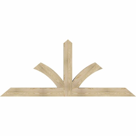 Ekena Millwork Richland Rough Sawn Timber Gable Bracket, Douglas Fir, 96"W x 40"H x 6"D x 6"F, 10/12 Pitch GBW096X40X0606RIC00RDF